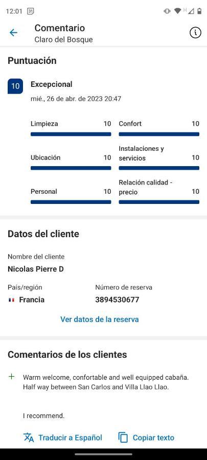 Claro Del Bosque Сasa de vacaciones