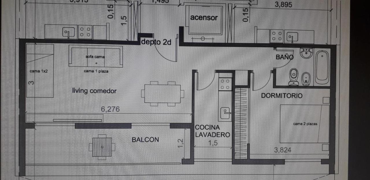 Apartamento Aparts Centro 2 Ambientes